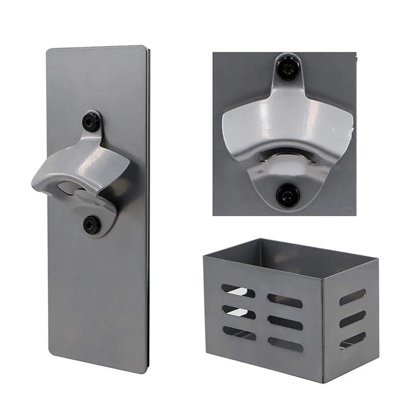 

Лидер продаж, настенный магнитный Открыватель для пивных бутылок с колпачком, сборщик, для кухни, серый цвет