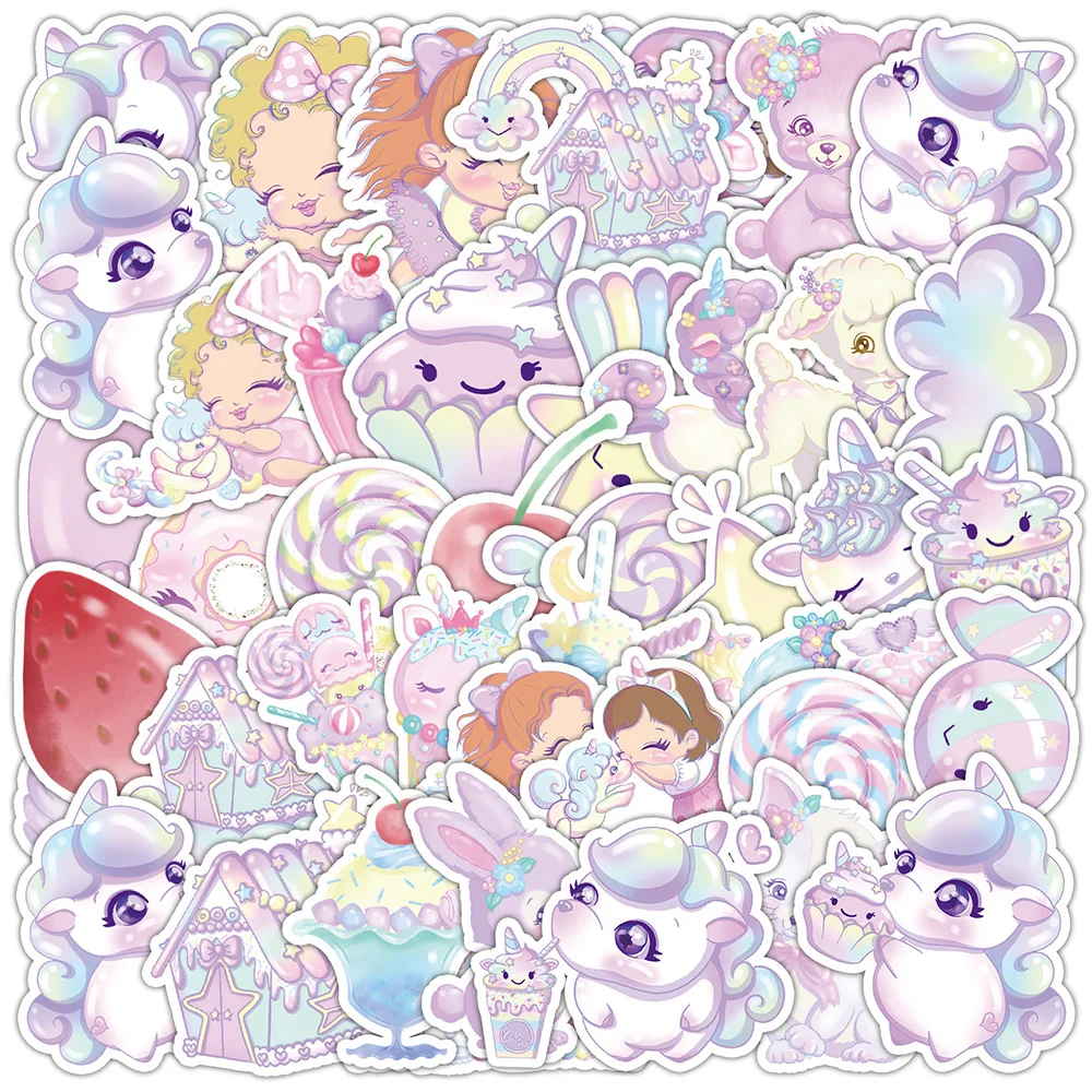

10/30/50pcs Cute Magic Unicorn Cartoon Stickers Aesthetic Kawaii Decal Notebook Laptop Phone Diary Graffiti Sticker for Girl Kid