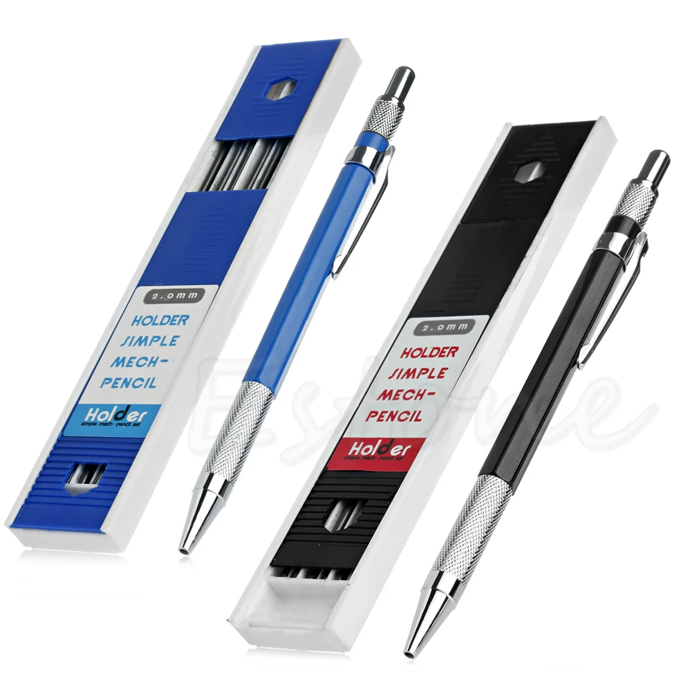 

2 мм 2B свинцовый Держатель автоматический механический чертежный карандаш 12 выводов заправка Прямая поставка