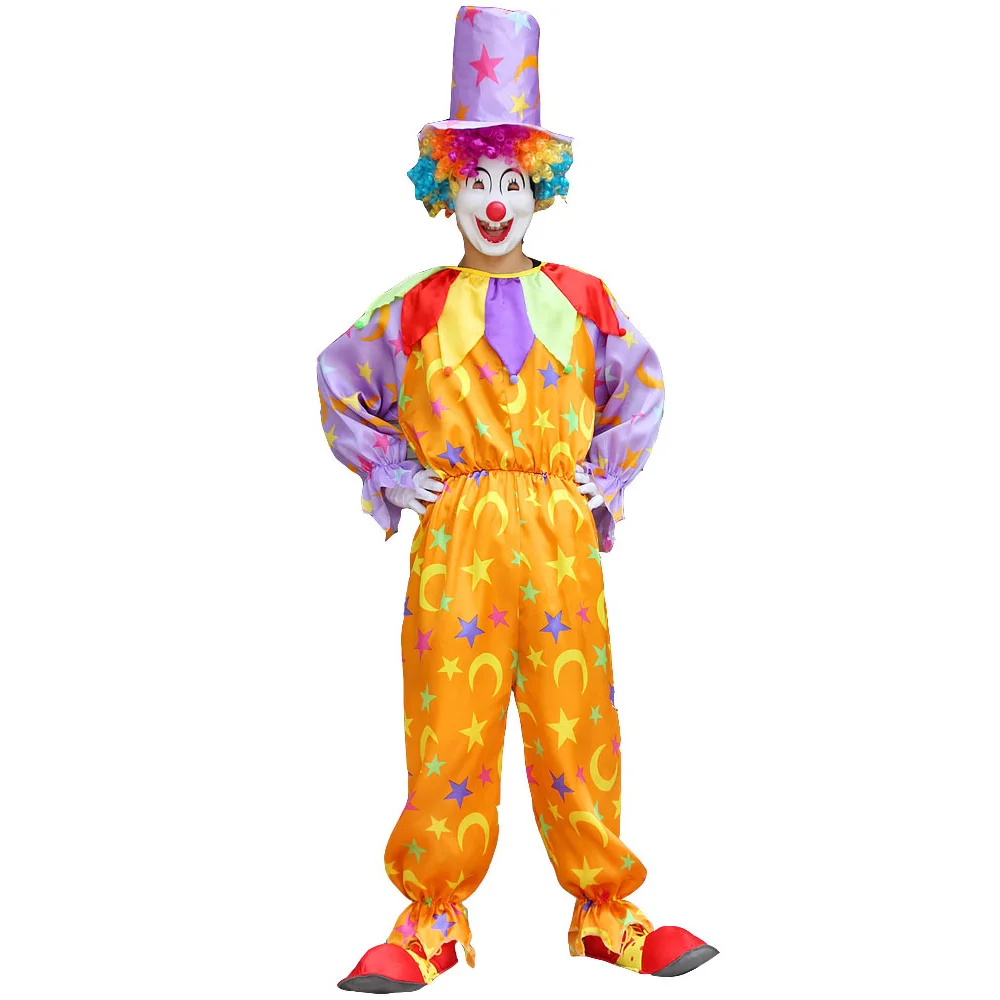 Забавный комбинезон циркового клоуна для взрослых костюм косплея