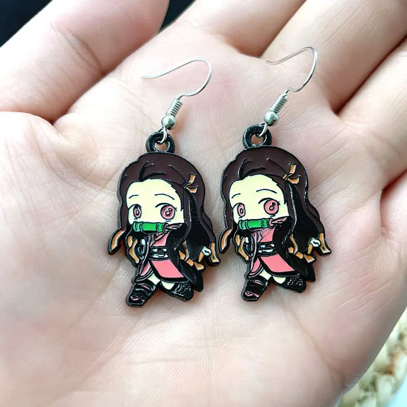 Серьги-подвески Kimetsu No Yaiba для девушек Висячие ювелирные изделия из акрила и