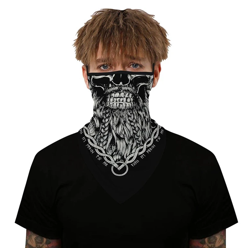 Мотоциклетный шейный Гетр с 3D принтом Балаклава для Хэллоуина Клубная брикет