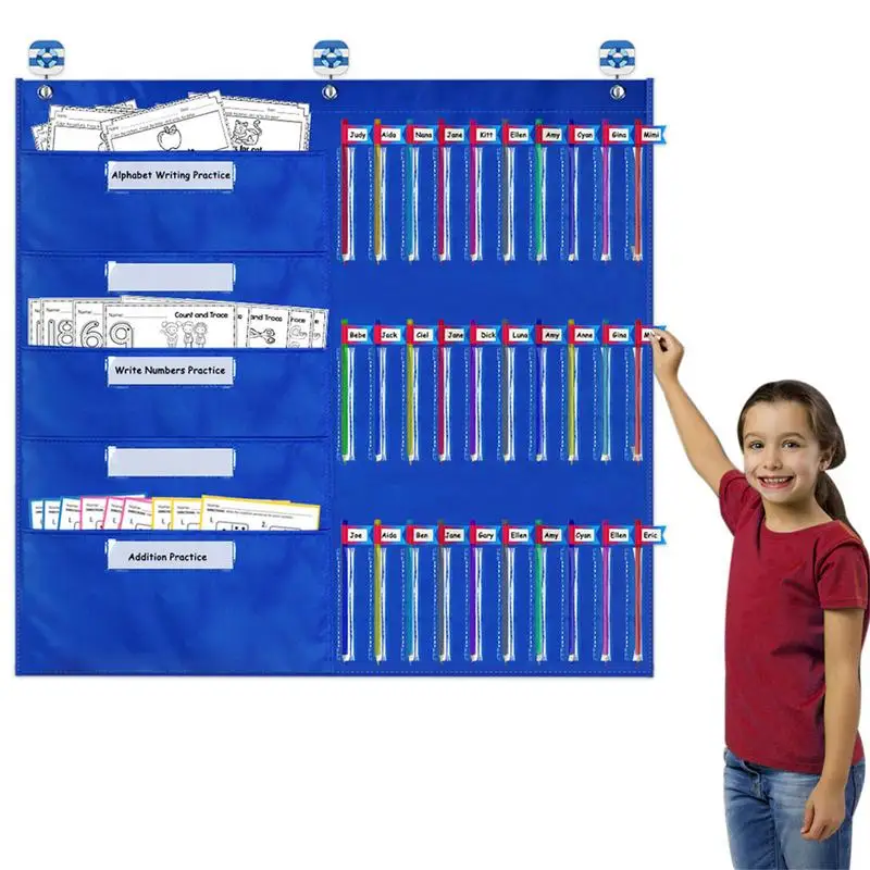 

Pencil Parking Pocket Chart Classroom Pocket Chart Standard With 30 Pocket For Teaching Supplies Stationery Chart For Classroom
