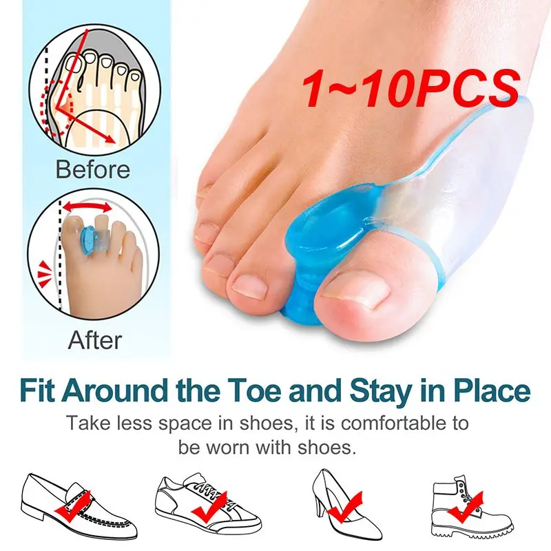 

1~10PCS Silicone Gel Thumb Corrector Bunion Little Toe Protector Separator Hallux Valgus Finger Straightener Foot Care Relief