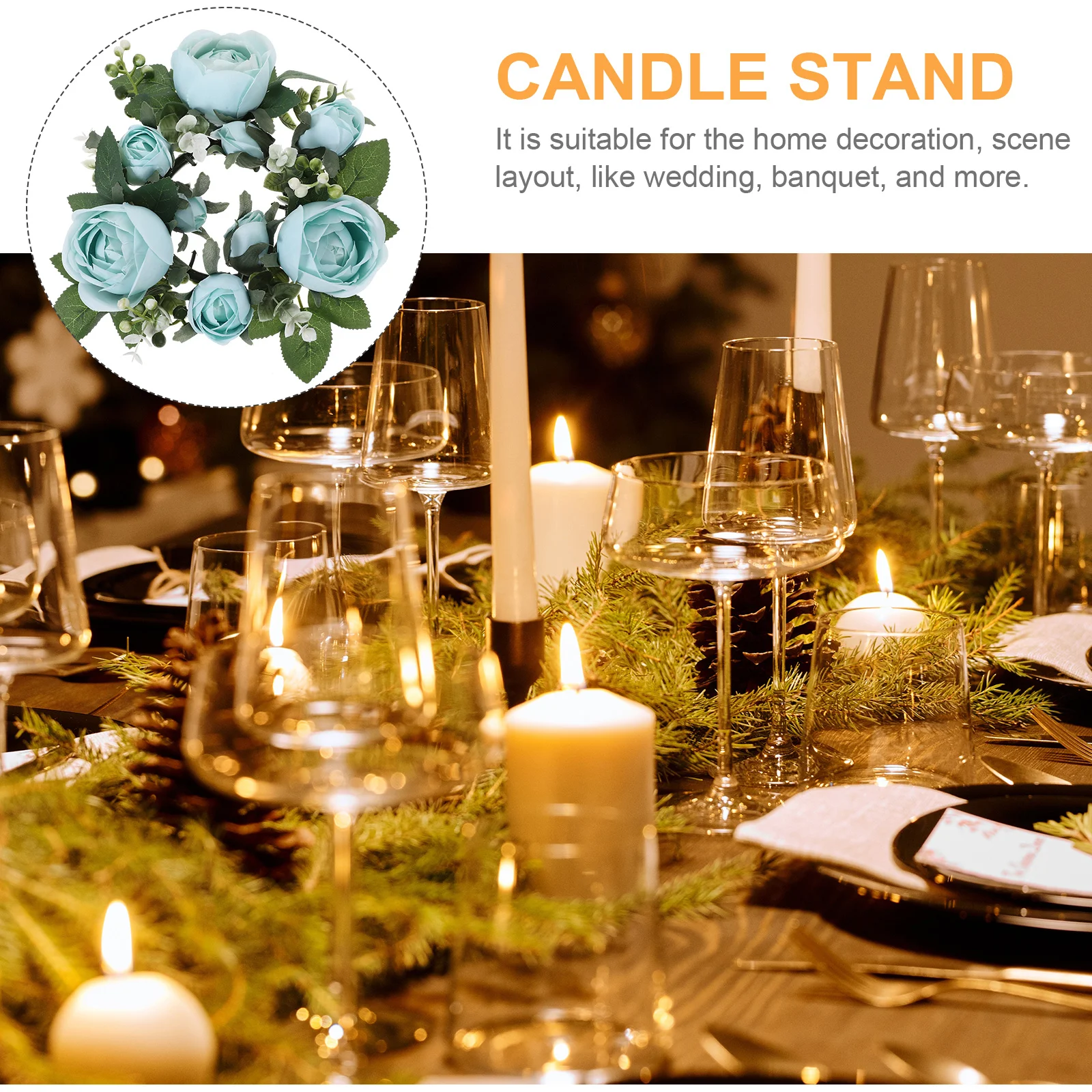 Европейский подсвечник с имитацией розы гирлянда на день Святого Валентина