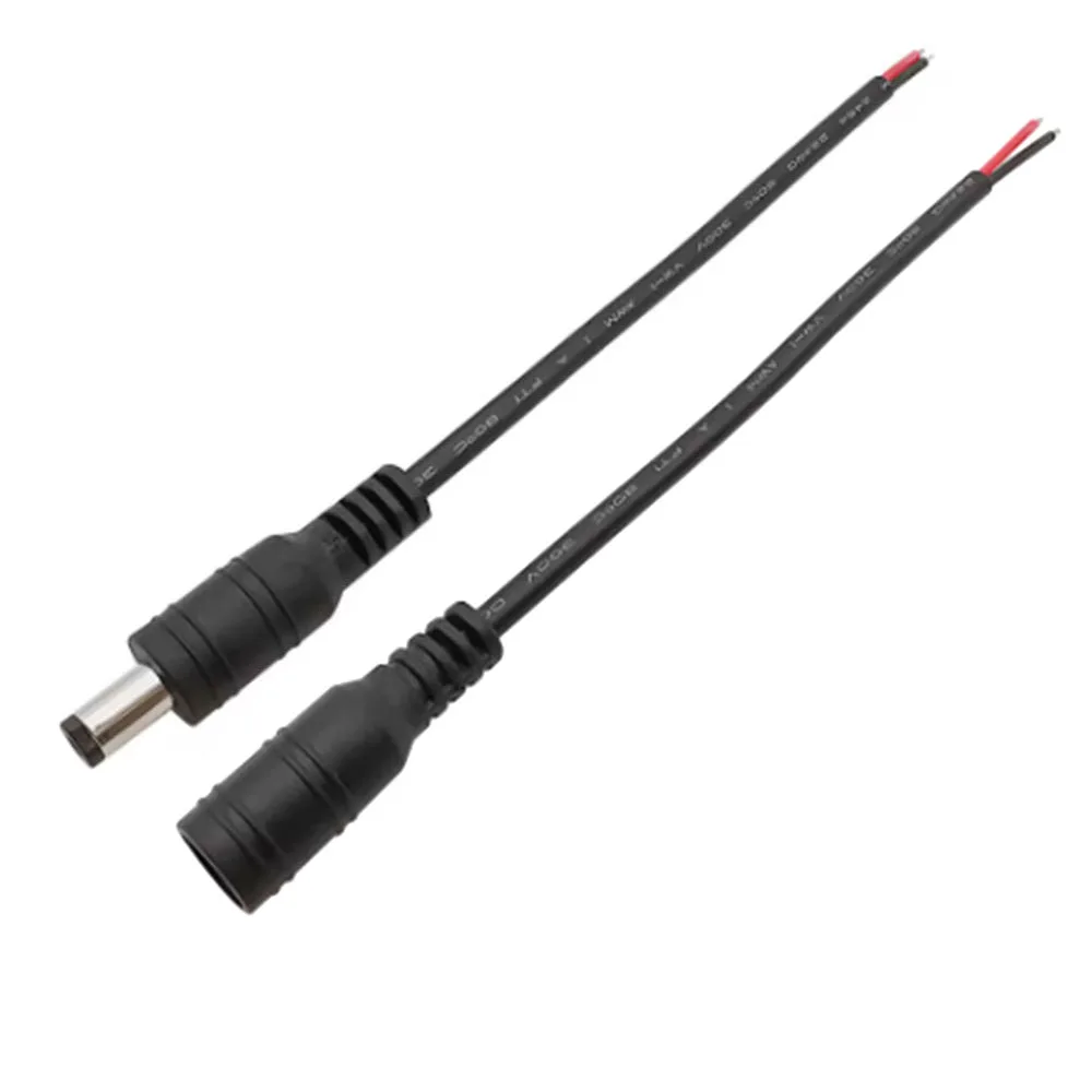 1/5/10 шт. черный 5 x 2 1 мм штекер постоянного тока папа-мама кабель проводной косичка