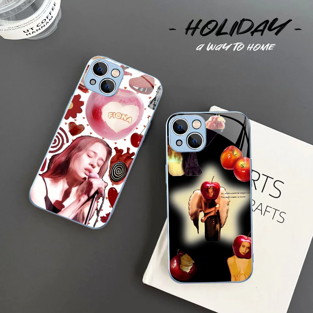 Singer Fiona Apple Phone Case Tempered Glass For iphone 14 13 12 11 Pro Mini XS MAX 14Plus X XR Fundas