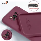 Чехол для Xiaomi Poco X3, M3, F3, GT, NFC, Redmi Note 7, 8, 9, 9S, 10 Pro Max, M3C, из жидкого силикона, тонкий, мягкий, 5G