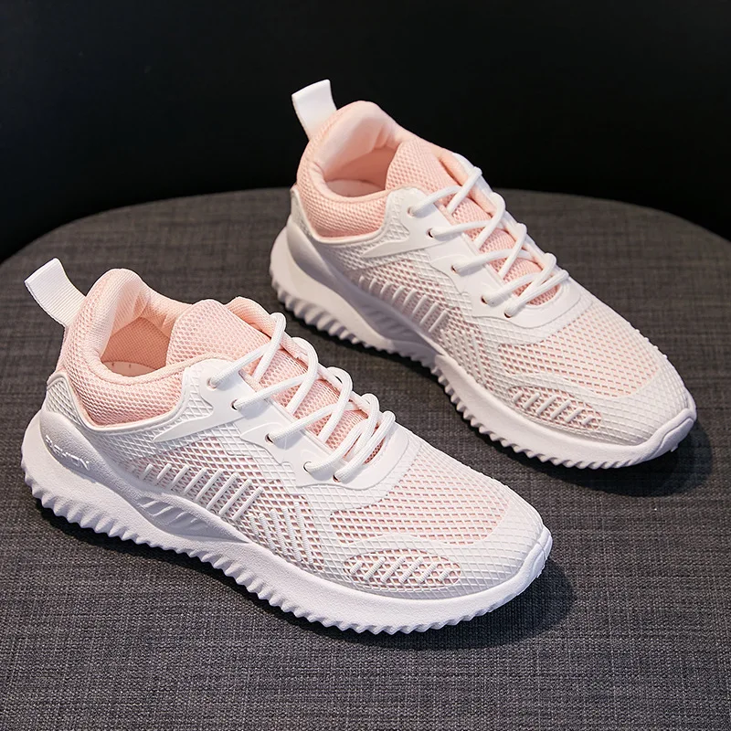 White Shoes Women Mesh Sneakers Breathable Light Running Shoes Girls Students Sport Shoes Female Casual Footwear Ladies Sneaker