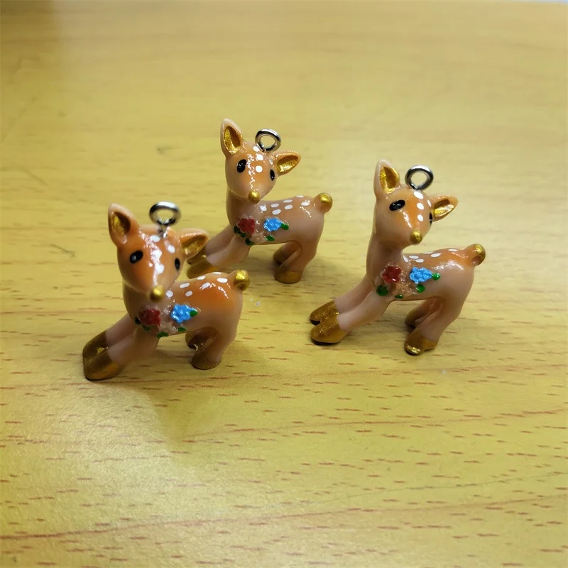 10 шт. подвески в виде оленя из смолы