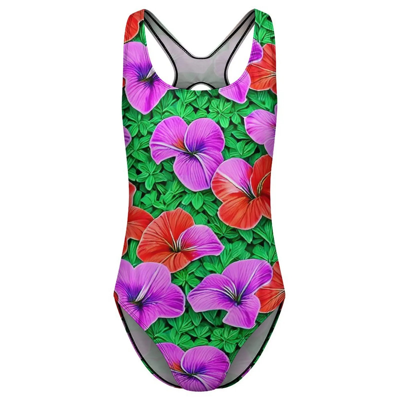 Купальник с цветочным принтом Красочный купальник из гибискуса Цельный для