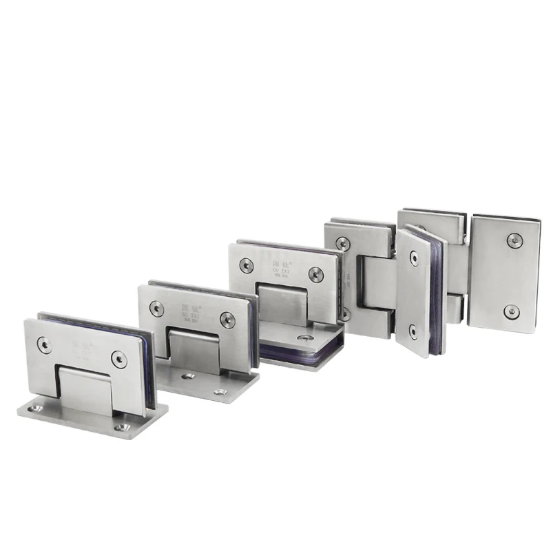 

Безрамная никелевая щетка из нержавеющей стали, дверной шарнир на 90 градусов, стеклянный зажим, складной стеклянный зажим для ванной комнат...