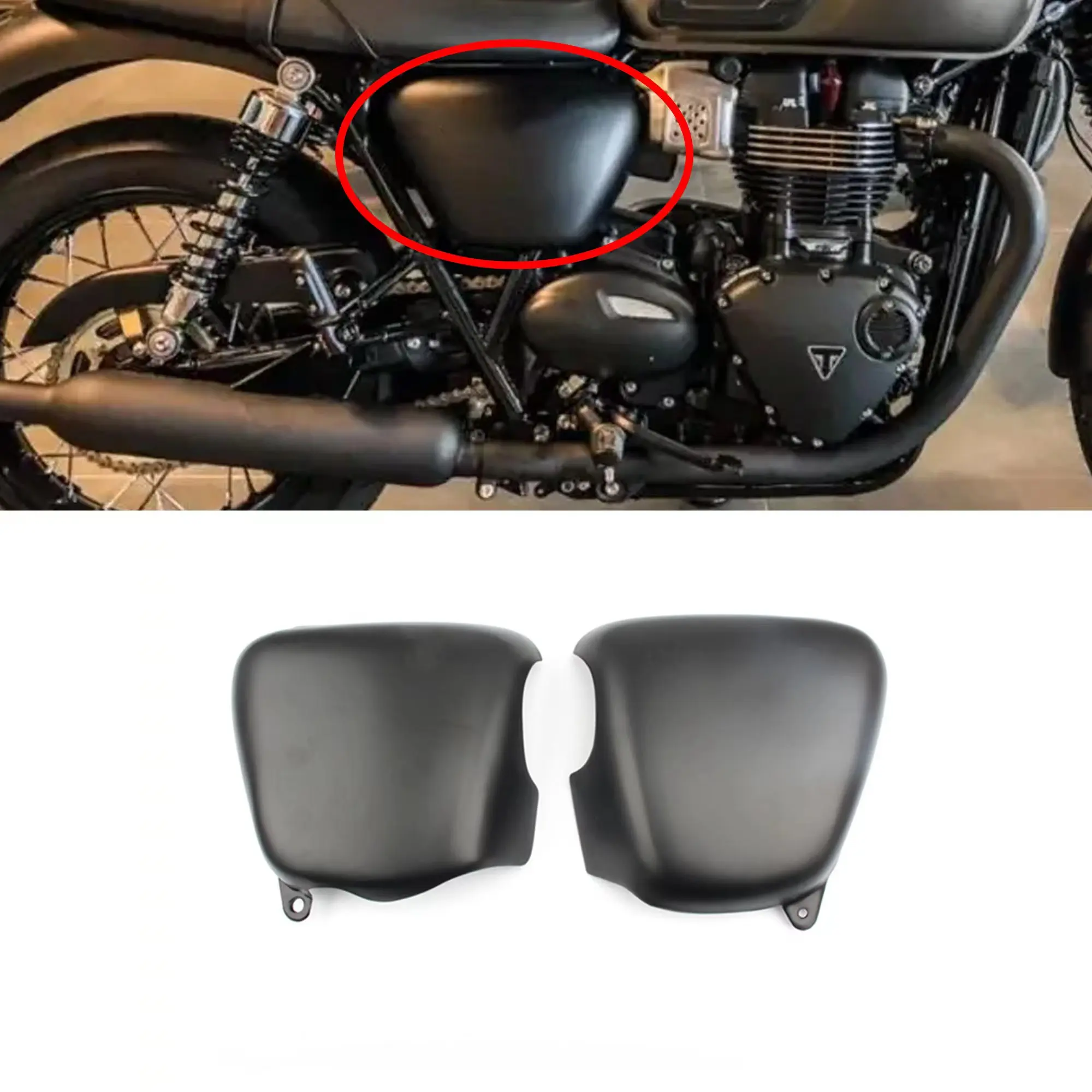 

Боковая обтекатель аккумулятора для мотоцикла L & R, защитная крышка для триумфа BONNEVILLE T100 SE ACE thruкстон 900 Scrambler 2001- 2015