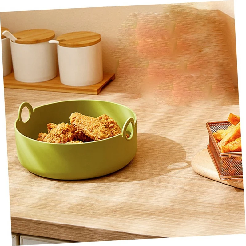 

Силиконовая подставка для фритюрницы, силиконовый горшок, квадратная сковорода, износостойкий аксессуар для фритюрницы, зеленый диск