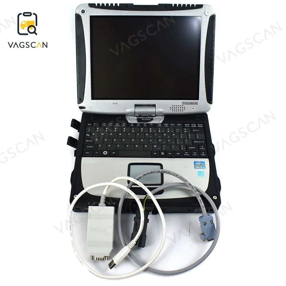 Ноутбук CF19 2024 USB для интерфейса Pcan-Crown CAN автомобильный сканер полная система