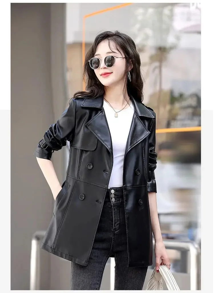 Рисунок 2 - Женский Длинный тренчкот из искусственной кожи