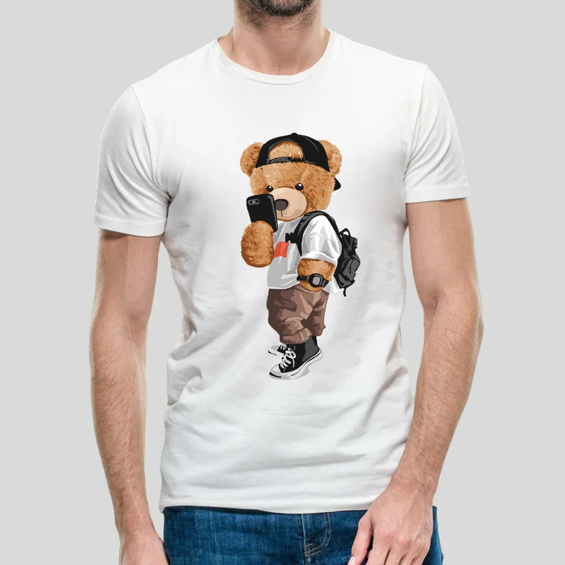 

Мужская футболка с коротким рукавом и круглым вырезом, из натурального хлопка