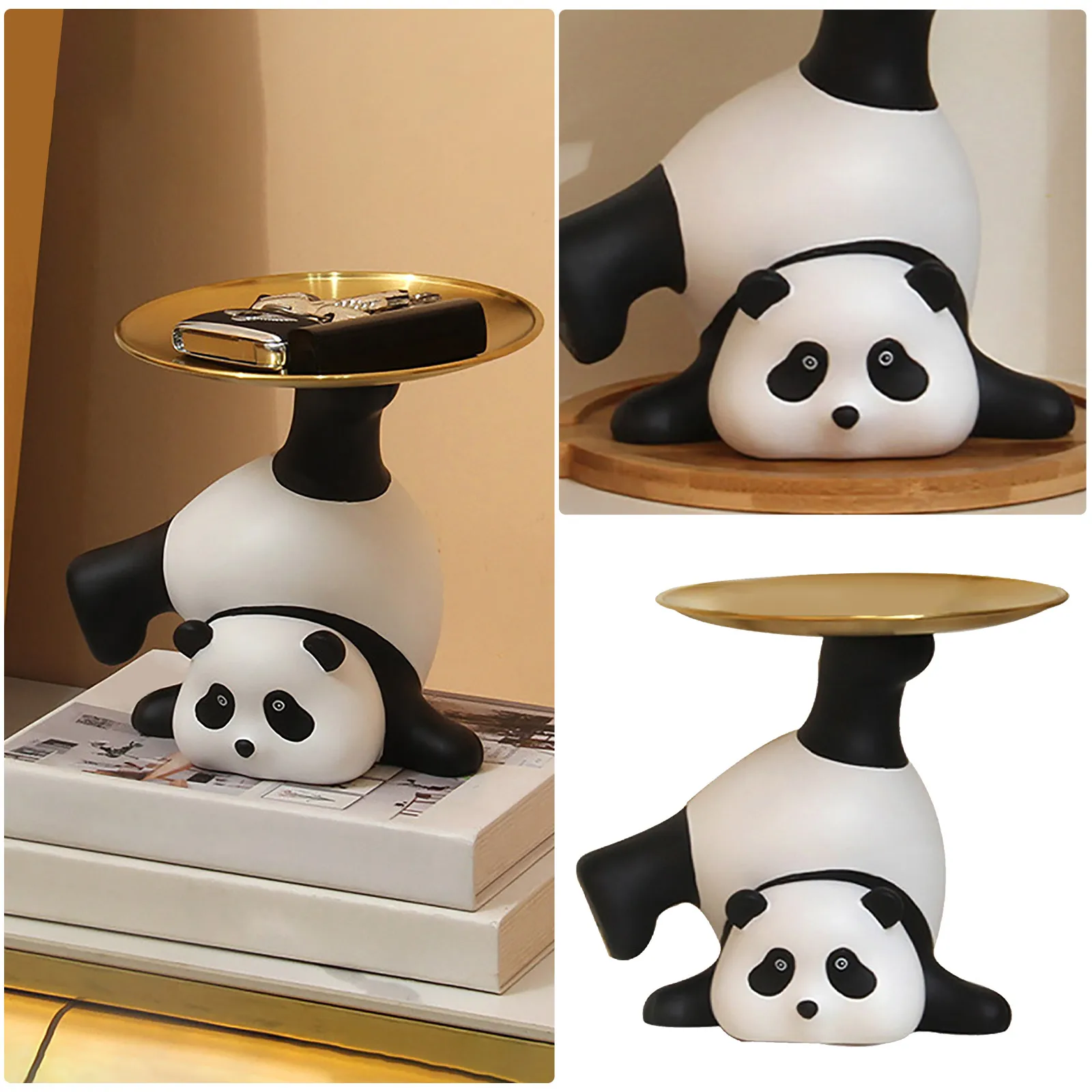 

Panda Porch Cabinet Key Storage Ornaments Bracket Living Room Shoe Cabinet Home Decorations Housewarming Gifts