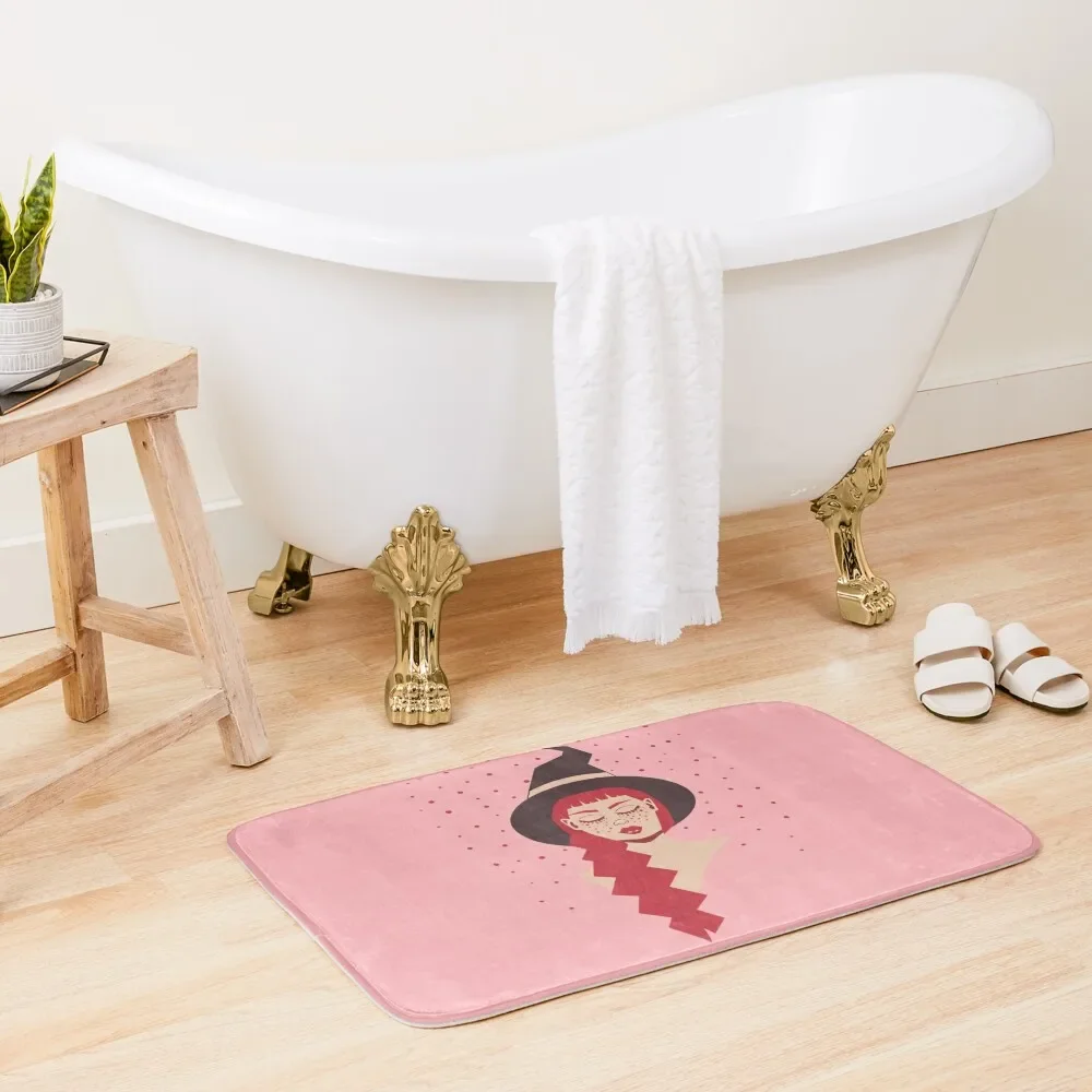 Розовая ведьма Коврик для ванной Набор комнаты Рещи Ковер Противоскользящий