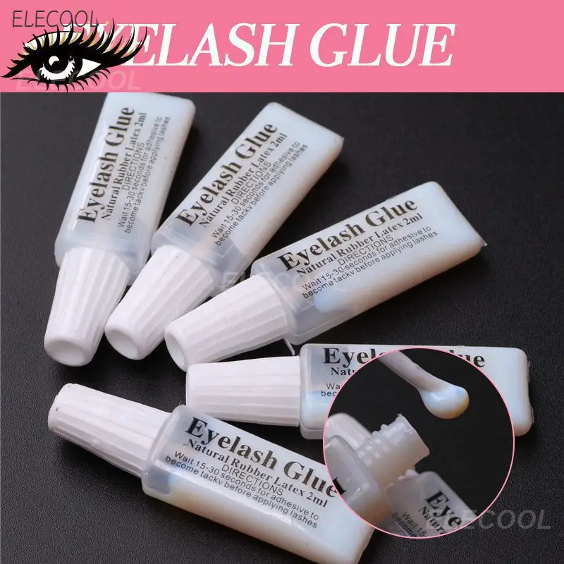 

2ml White False Eyelash Glue Mini Stick Double Eyelid Paste Eyelash Glue Lash Adhesive Gift Flat Tube Plastic Eyelash Glue