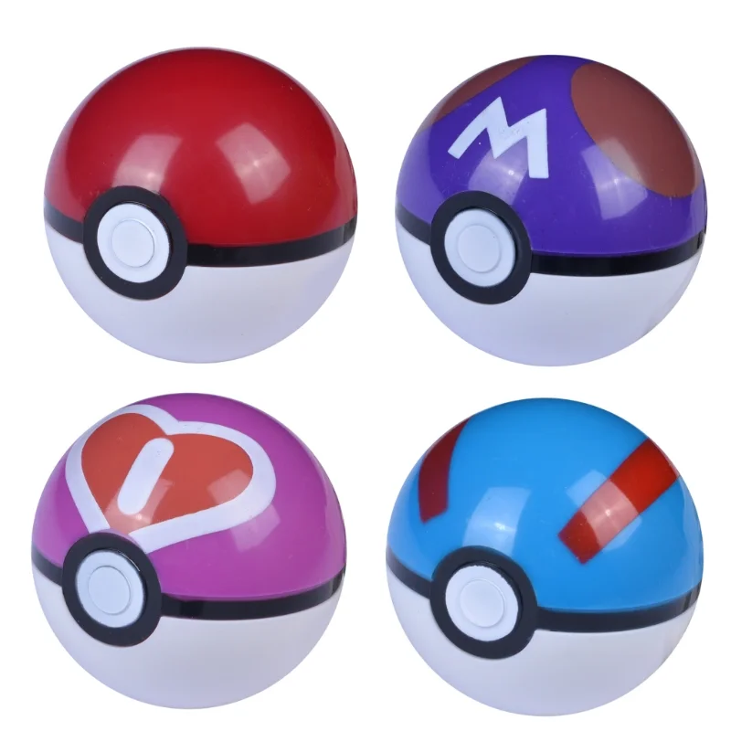 

4 Classic Pokmemon Pokeball 6.8cm Master Great Ball Fits Palm Interesting Can Be Opened Highly Reduced Anime Child toy