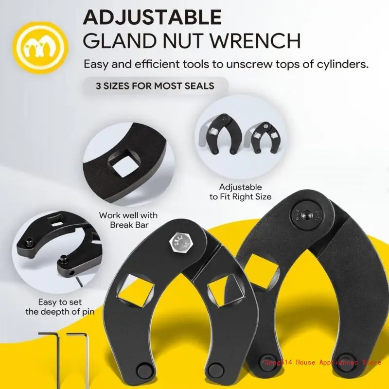 Комплект из 3 предметов для установки уплотнений. ремонтных уплотнений поршня.