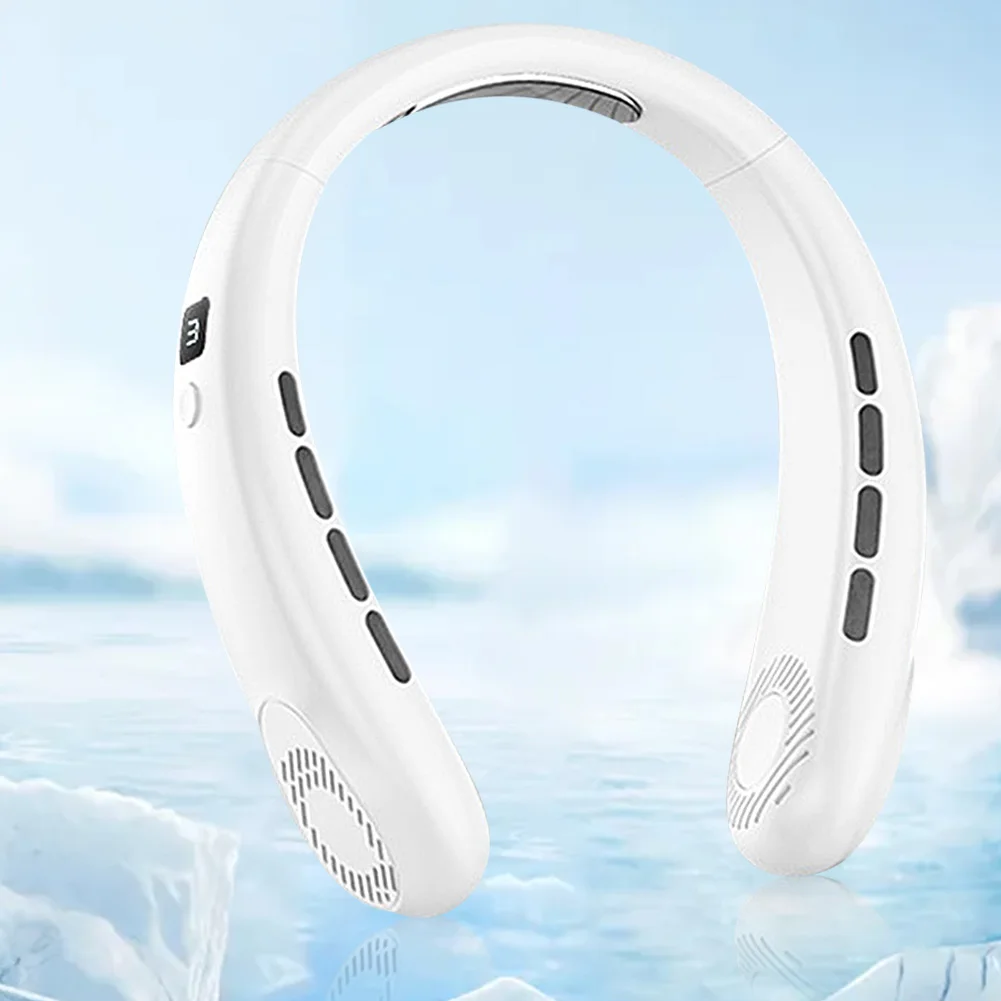 

Безлопастной маленький охлаждающий вентилятор, 1200 мАч/1800 мАч, USB, перезаряжаемый 5-скоростной цифровой дисплей для помещений и улицы