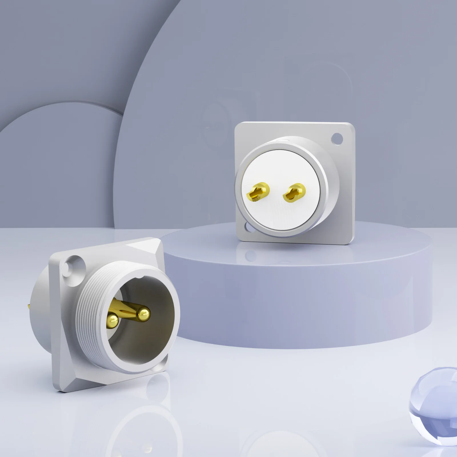 Монолаudio GM16G 2-контактный GX16 штекерный разъем шасси из чистой меди 24-каратного