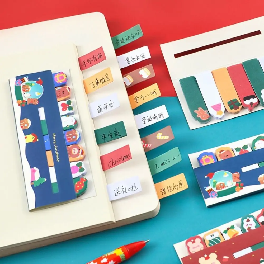 

Office Supplies Christmas Series Bookmark Posted It Reading Label Tab Strip Sticky Notes Index Stickers Memo Pad
