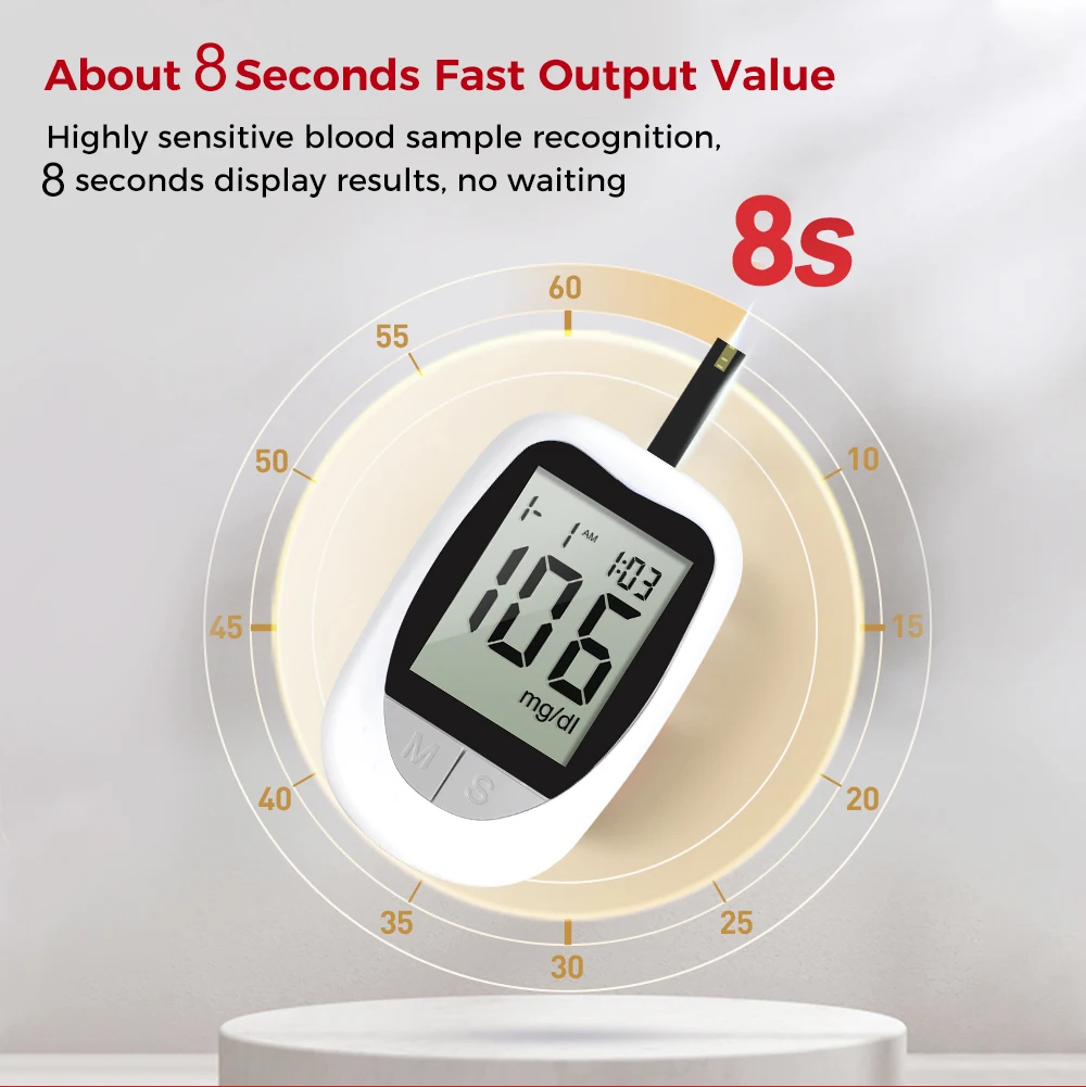 Медицинский глюкометр 25/50 шт. тест-полоски ланцеты для измерения уровня сахара в