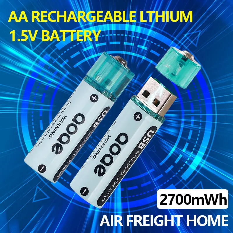 

Battery aa 1.5V Rechargeable battery aa AA 2700mAh USB aa rechargeble battery for Remote Control Mouse Small Fan Electric Toy