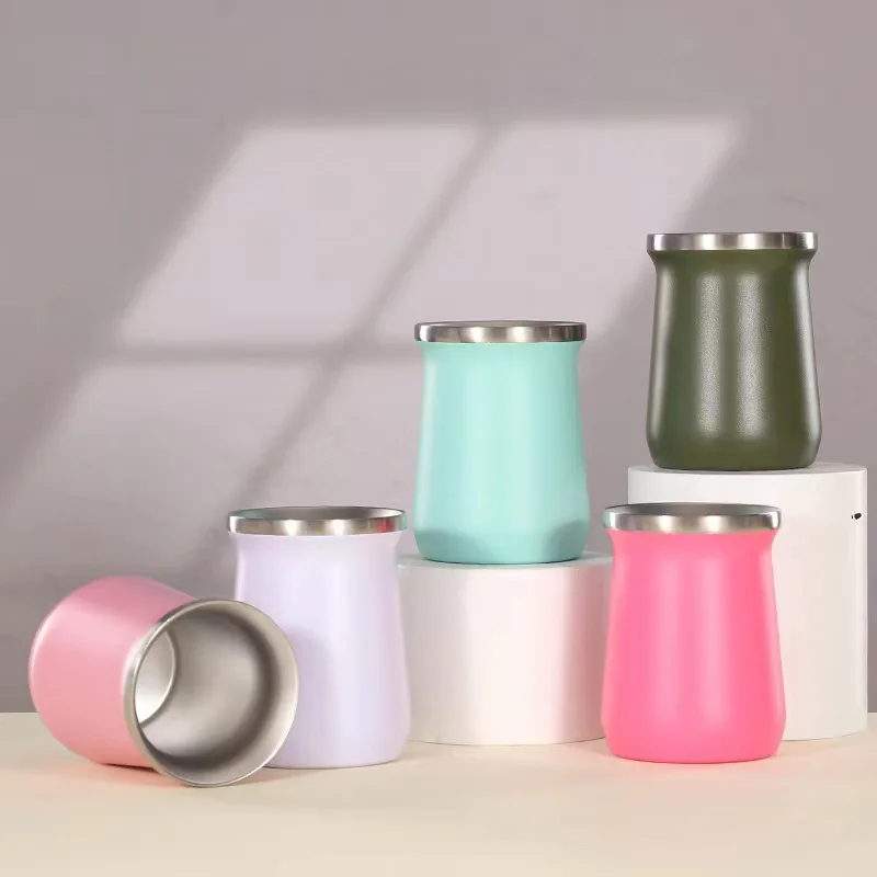 Фото Креативная чашка Yerba Mate с двойными стенками в стиле Южной Америки, 8 унций, 240 мл, термос, чашка для чая Yerba Mate №2