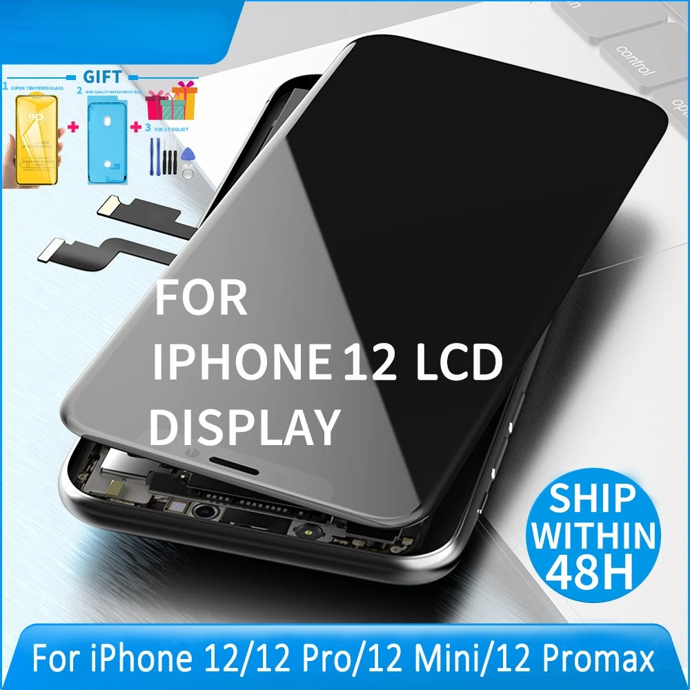 

100% Original Display For iPhone 12 12 Pro 12 Mini 12 Pro Max OEM Touch Screen Replacement Part Super AMOLED For iPhone 12 LCD