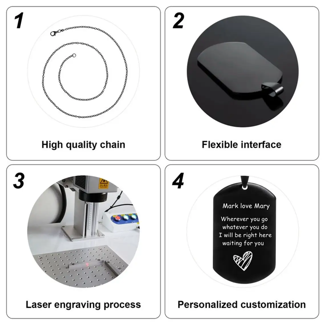 Лазерная гравировка на заказ армейская бирка из нержавеющей стали военный кулон