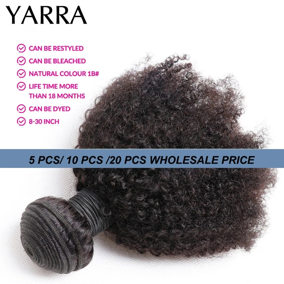 Afro Kinky Curly Bundles Human Hair 4b 4c Afro Kinky Bulk Human Hair Weave Bundle Hair Extensions Brazilian Weaving Wholesale