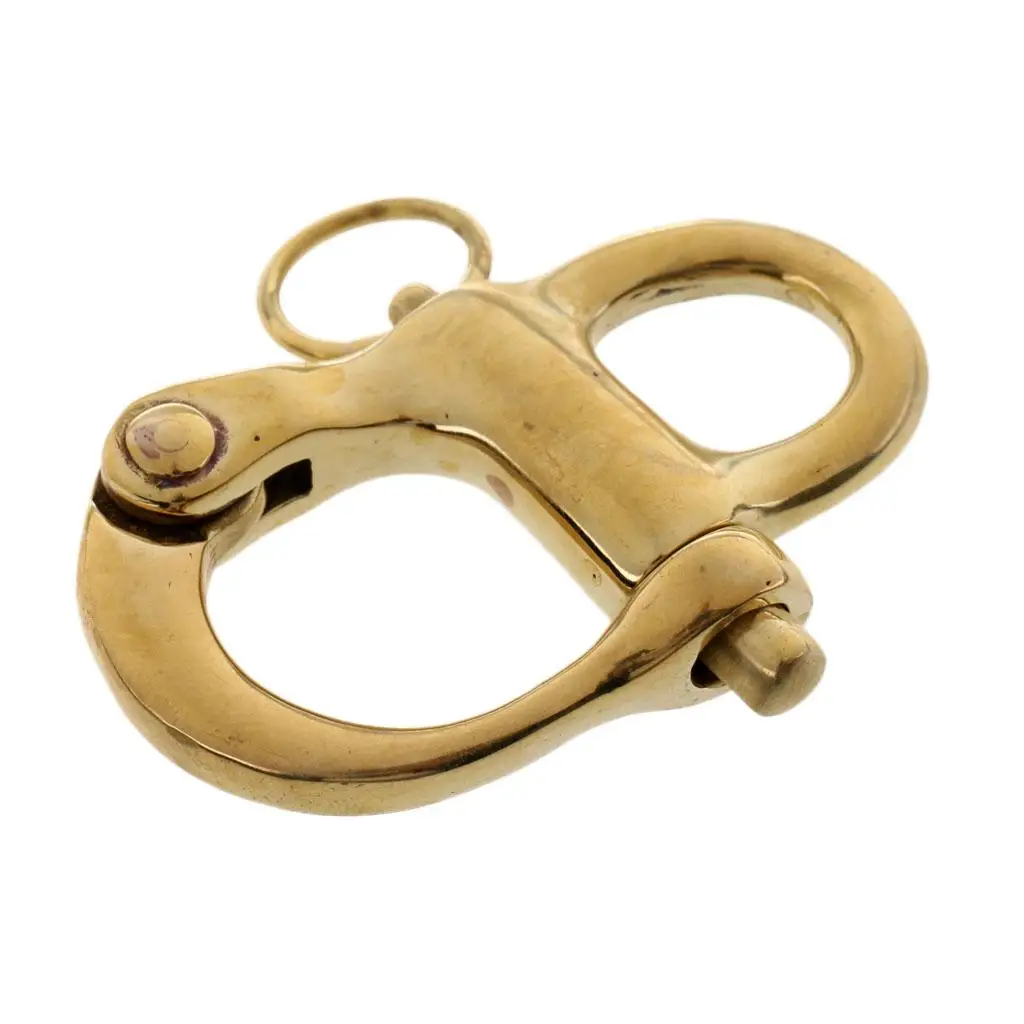 

2''(50mm) High Quality Copper Fixed Eye Snap Shackle Quick Release Fixed Bail Sailing Boat Rigging