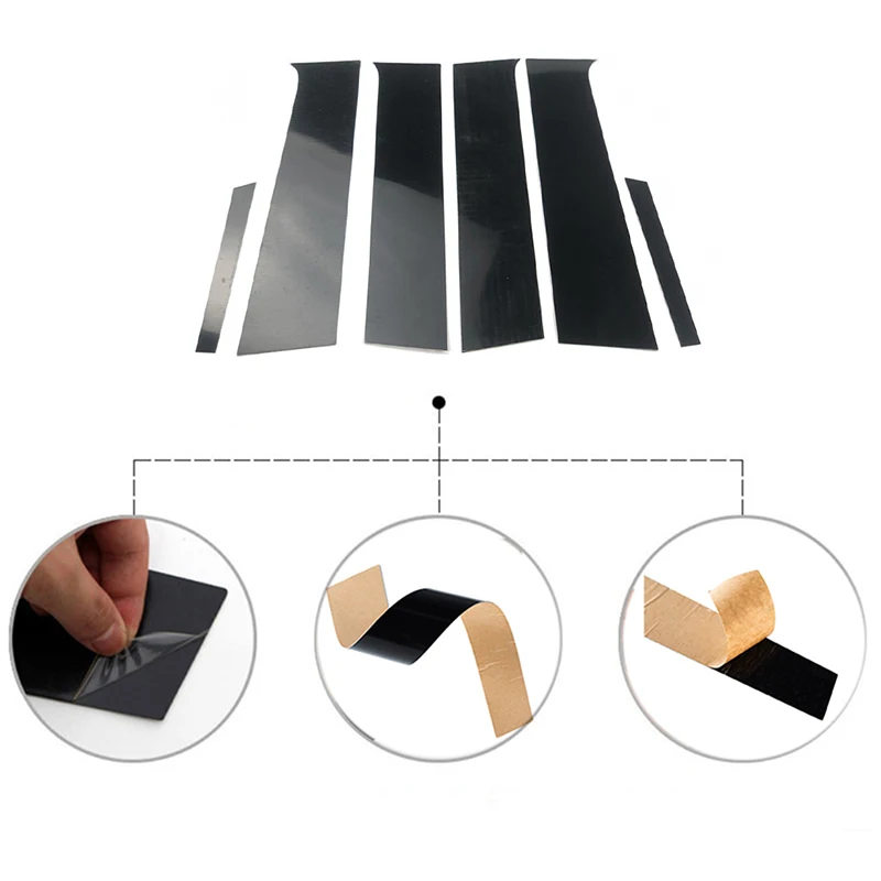 6 шт. наклейки на стойки автомобиля для Chevrolet Aveo Sedan 2011-2015 BC