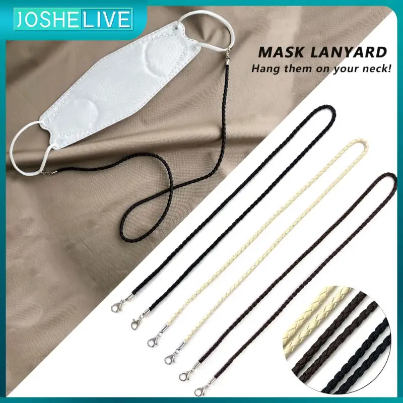 

Pu Leather Face Mask Necklace Mask Lanyard Trendy Women Glasses Chain Fashion Anti-lost Neck Strap Eyewear Lanyard Handmade