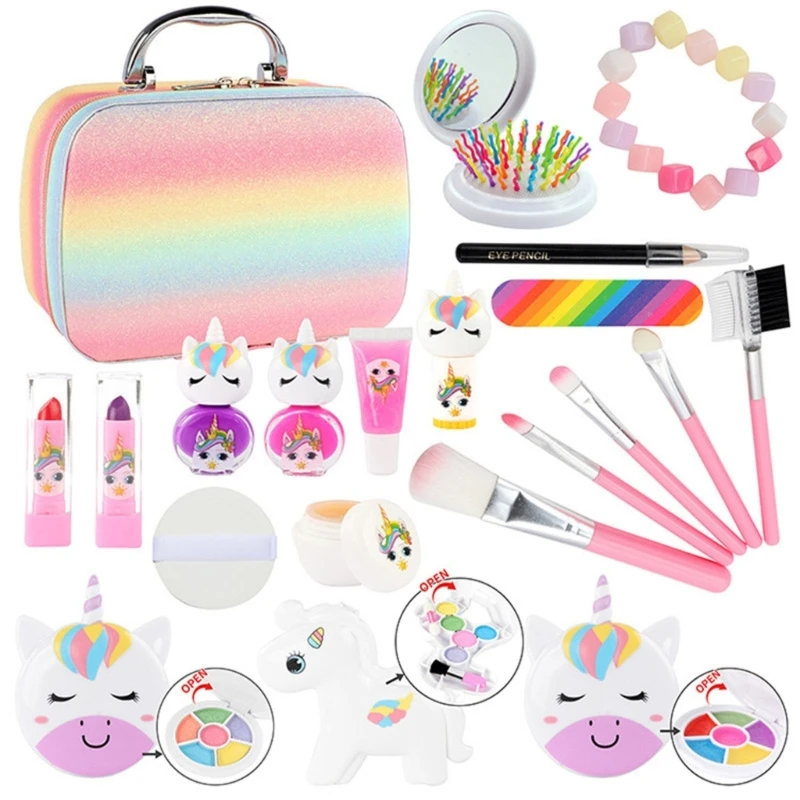 

Play House Girls Toy Beauty Cosmetic Set with Carry Box Pretend Makeup Set