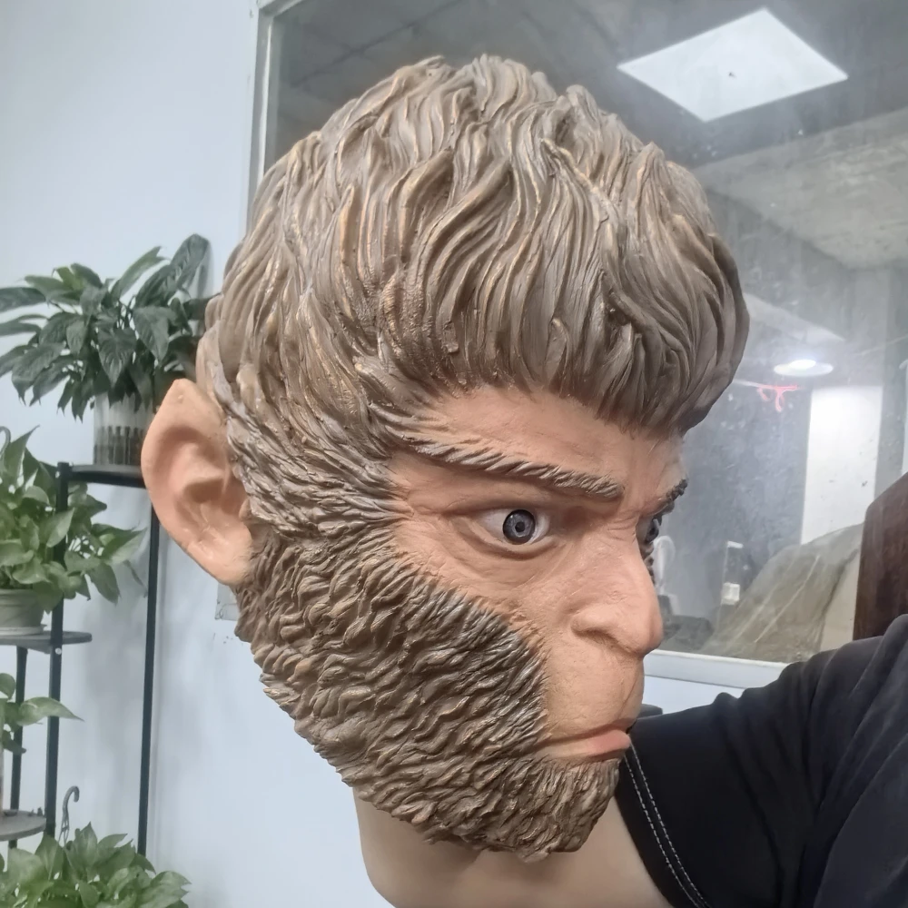 Черная миф Wukong 3A Игра Ролевая игра герой Хэллоуин костюм реквизит Sun латексная