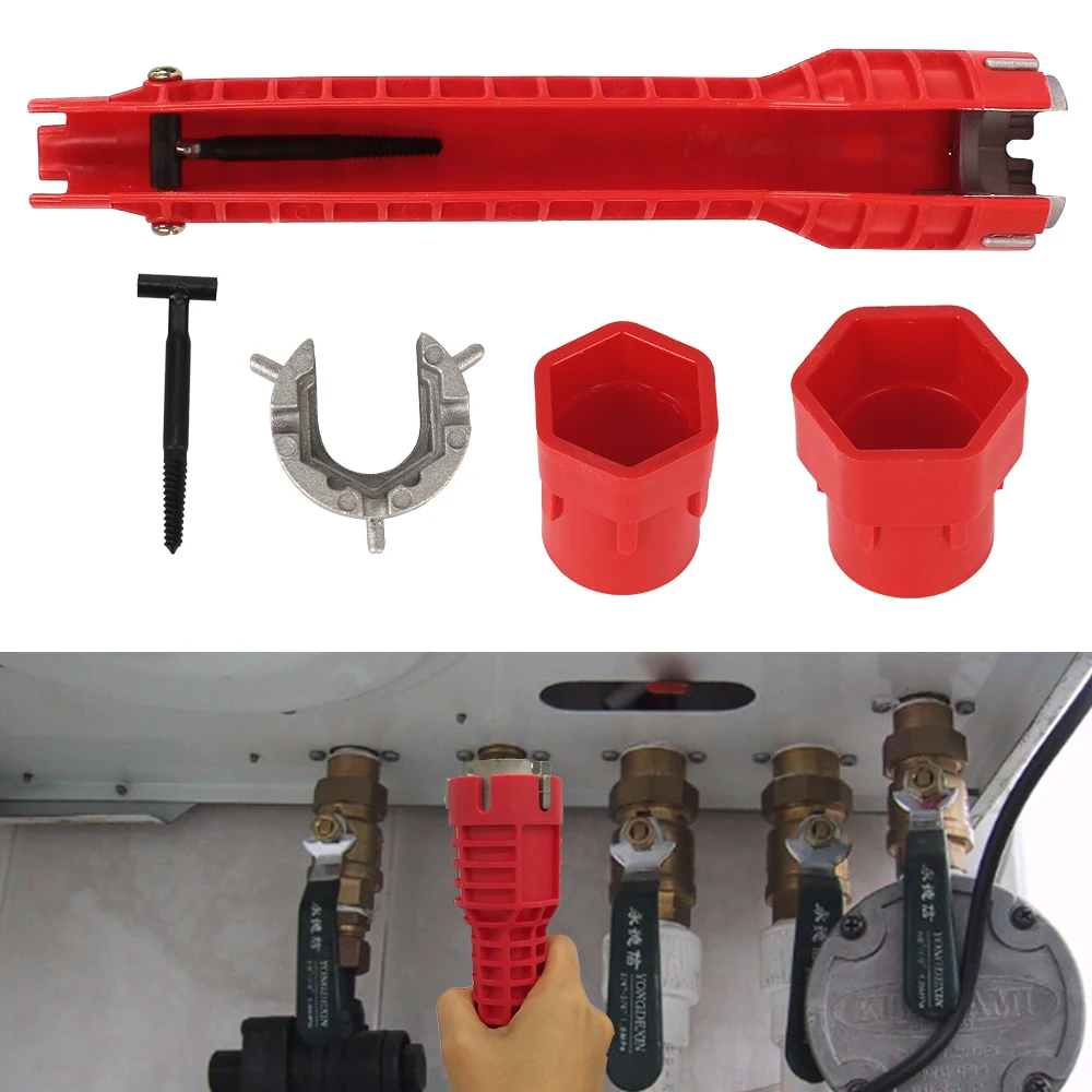 

Plumbing Installation Wrenches Repair spanner Kitchen Sink Anti-slip 8 In 1 Flume Wrench Bathroom Faucet