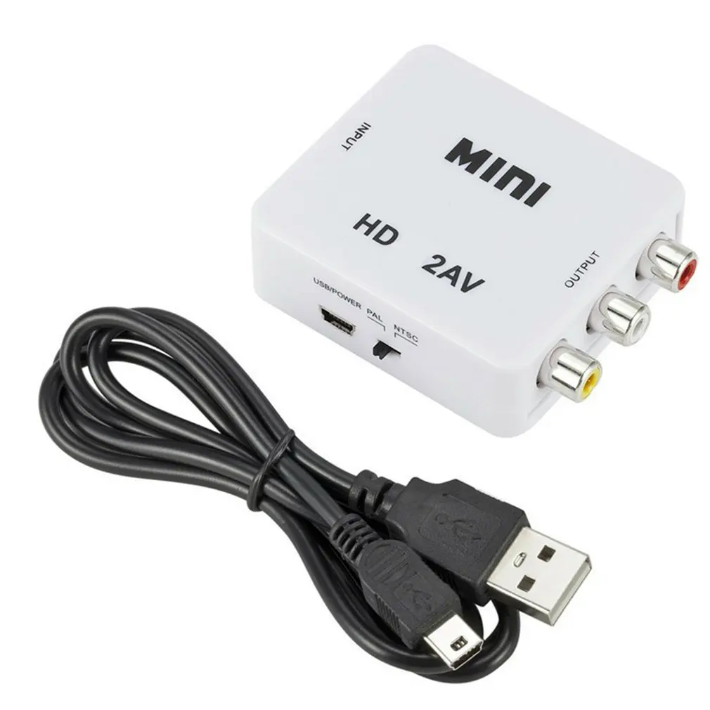 

HDMI-compatible Adapter HDMI-compatible To AV 1080P Video Converter Box Video Composite Adapter Support NTSC PAL Output