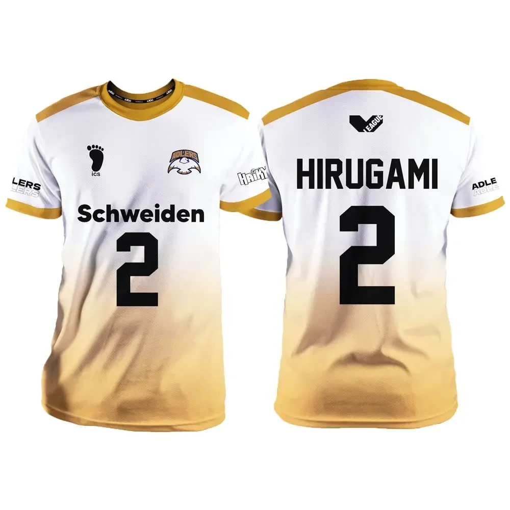 Haikyuu Adlers белая мультяшная аниме косплей мужская футболка Летняя Детская с