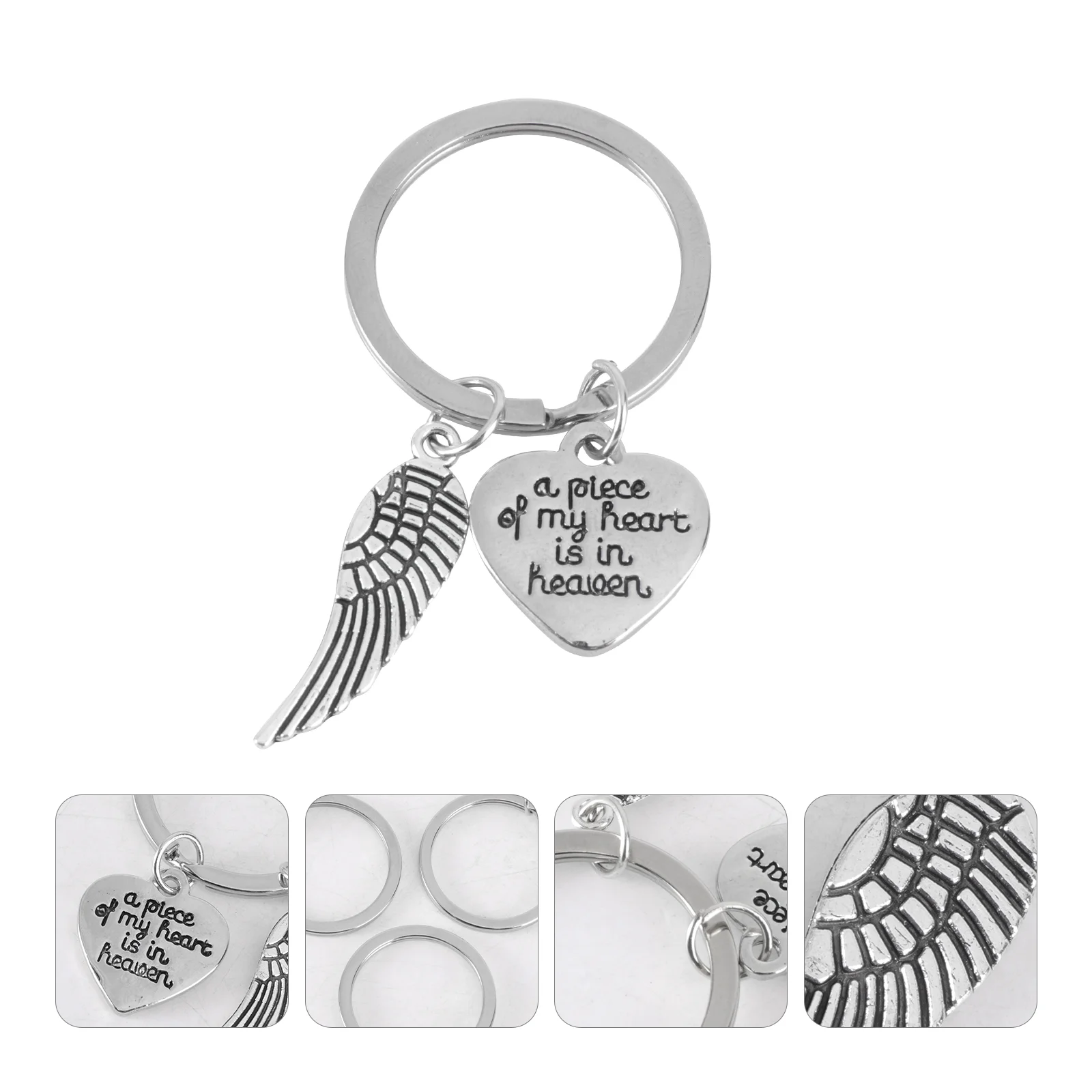 

Keychain Memorial Bag Party Key Favors Shower Baby Pet Heart Remember Rings Couple Steel Stainless Pendant Keyring Birthday