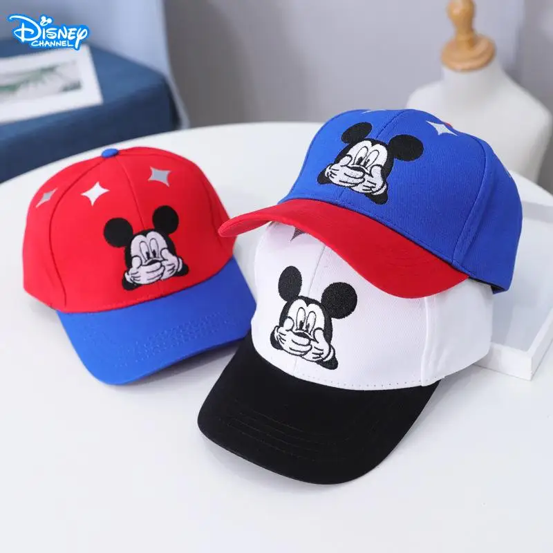 

Disney Child Cap Mickey Mouse Embroidered Baby Hat Adjustable Boy Baseball Caps Cotton Summer Sun Hat Hip Hop Hat Kids Gift 4-8Y