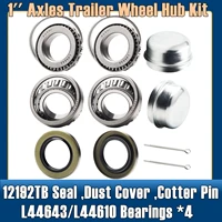 2 set 1 axles trailer wheel hub bearings kit l44643l446101 000x1 980x0 580 inch 12192tb sealdust covercotter pin