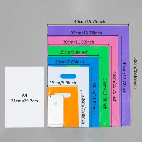 Многоразовые пластиковые сумки Flechazo 100 шт