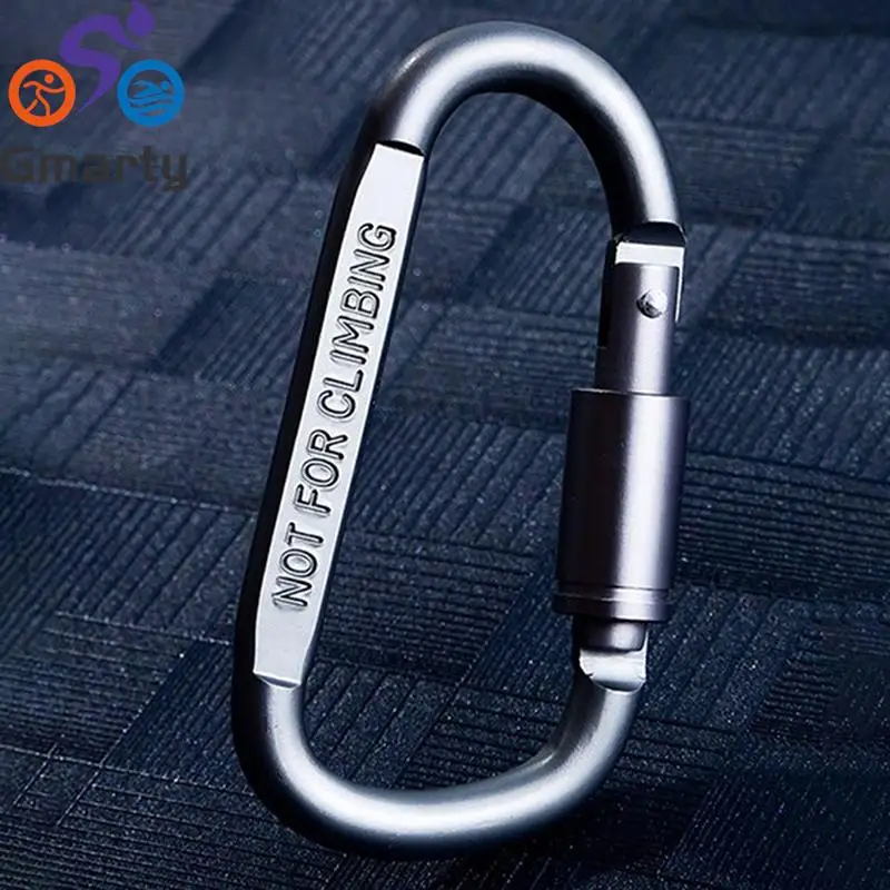 

Тактический D-брелок в форме крючка с пряжкой зажим для скалолазания армейский карабин подвесной серебристый для кемпинга выживания