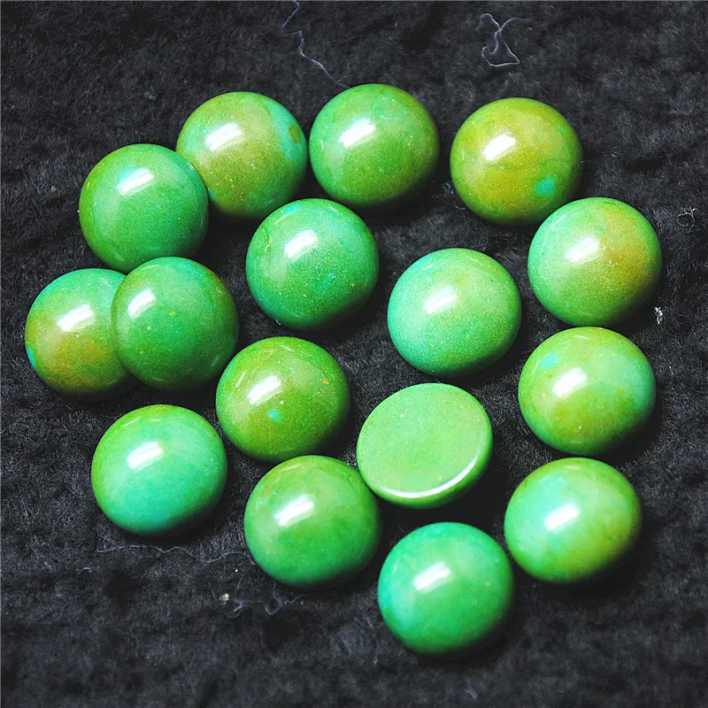 10 шт. круглые бирюзовые кабошоны Размер мм