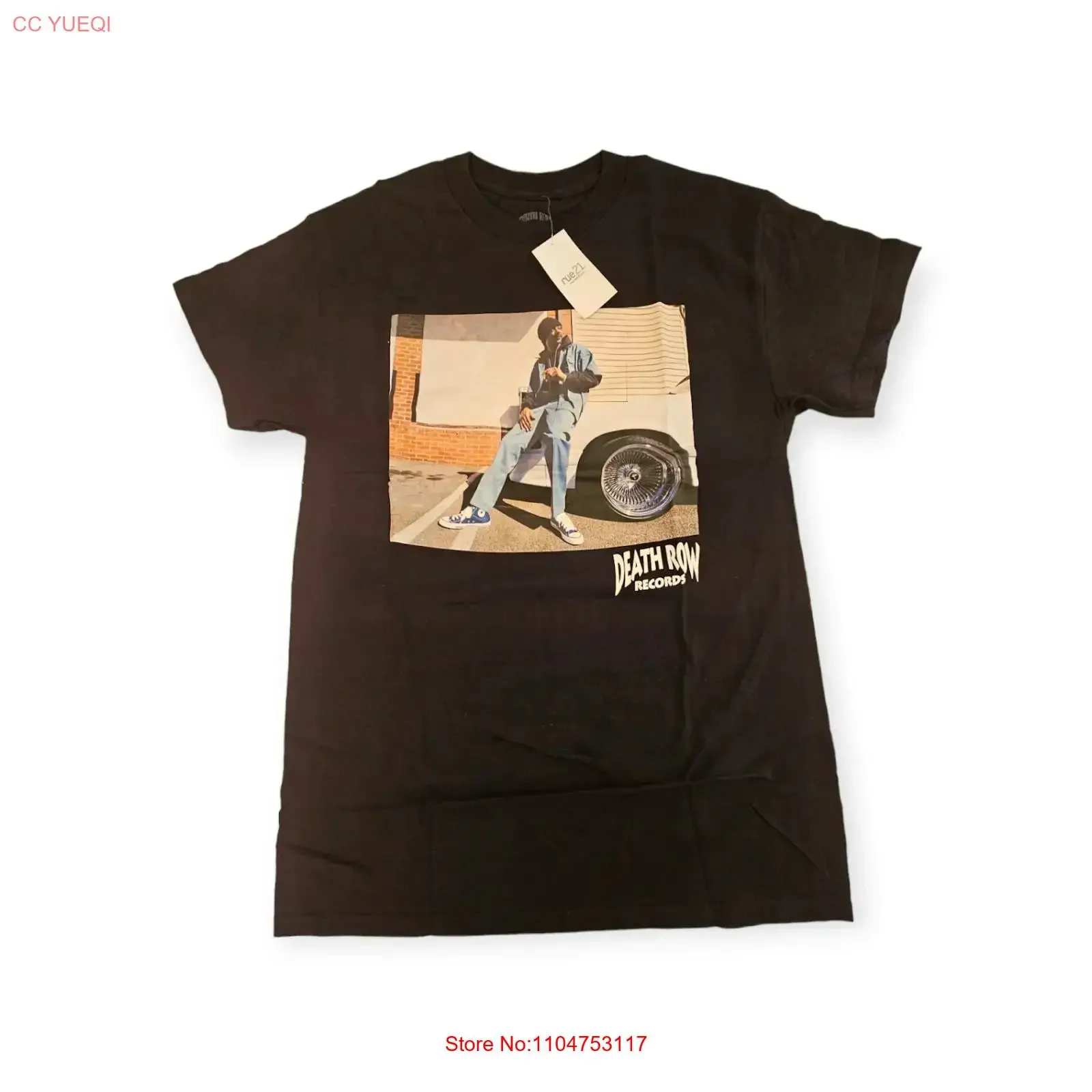 Фото Мужская футболка Rue 21 Death Row Records, черная, MSRP 24,99, новая с бирками, винтажная, с эффектом потертости, удобная, с графическим дизайном, повседневная, мягкая. №1